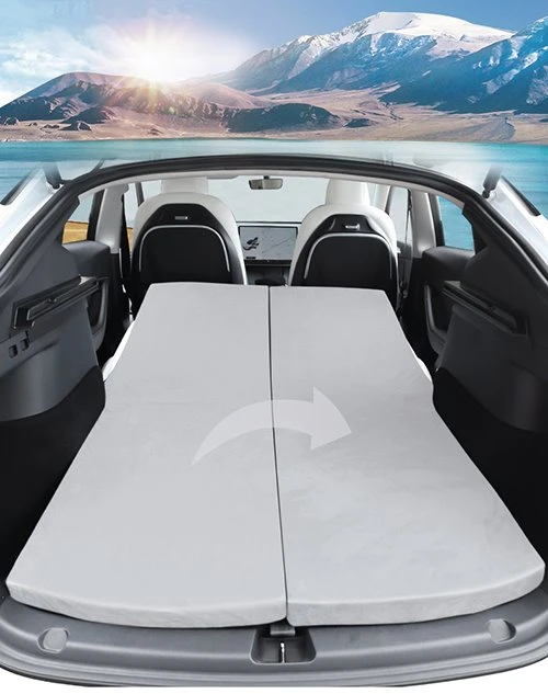 Tesla Model Y mattress can be folded to complete the pavement Tesla Model Y mattress can be folded to complete the pavement