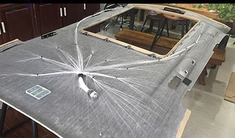 Insert the fiber and organize the fiber 1