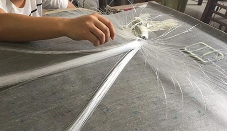 Insert the fiber and organize the fiber