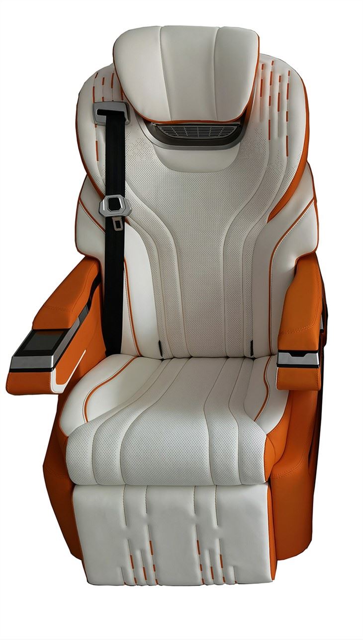 Multifunktionaler Luxus-Van-Sitz mit separaten Armlehnen und Beinstützen